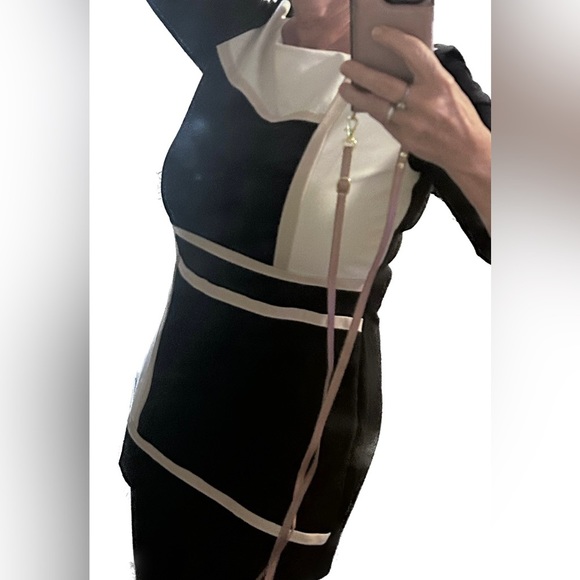 White House Black Market color block tunic Small scuba mini sheath dress sk0006 - Picture 3 of 8